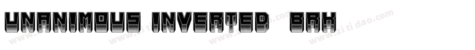 Unanimous Inverted -BRK-字体转换